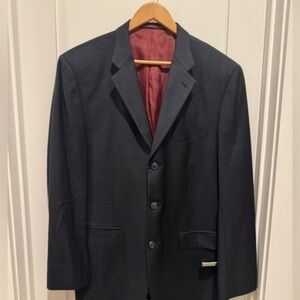 LORO PIANA PURE WOOL 130'S jacket blazer size 40R. Navy blue